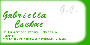 gabriella csekme business card